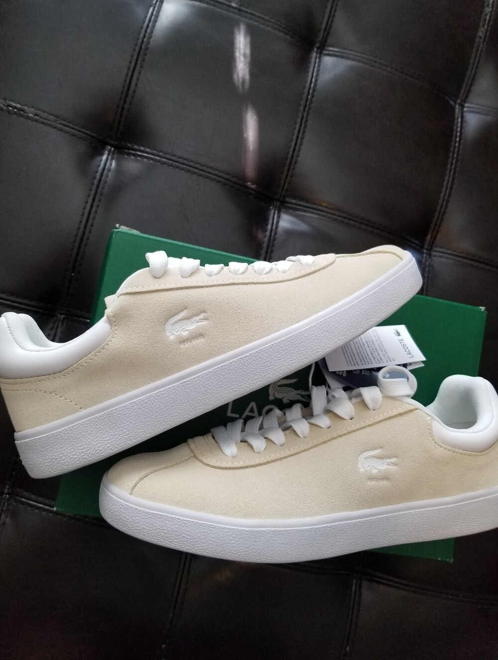 ❗Lacoste Women's Baseshot Sneakers Light Yellow/white 6.5❗